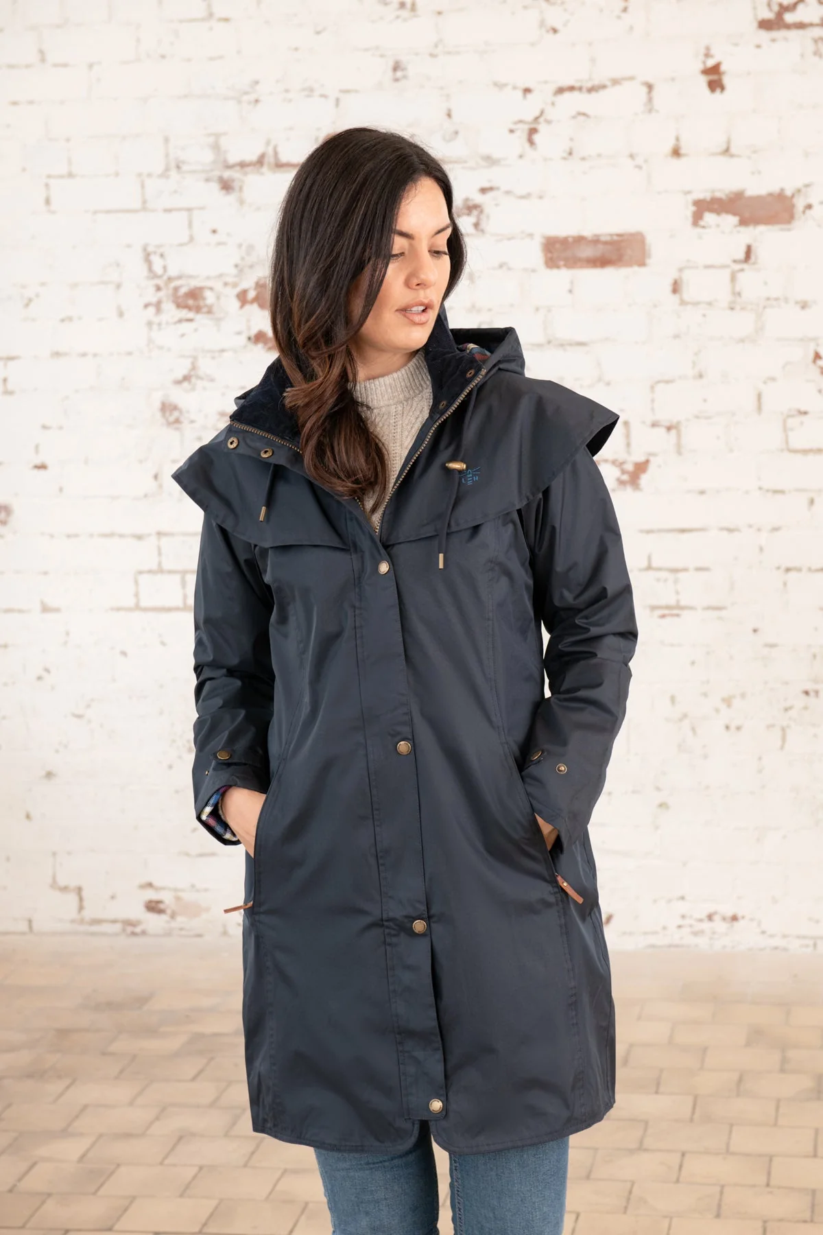 Outrider 3/4 Length Waterproof Raincoat - Nightshade - Image 6