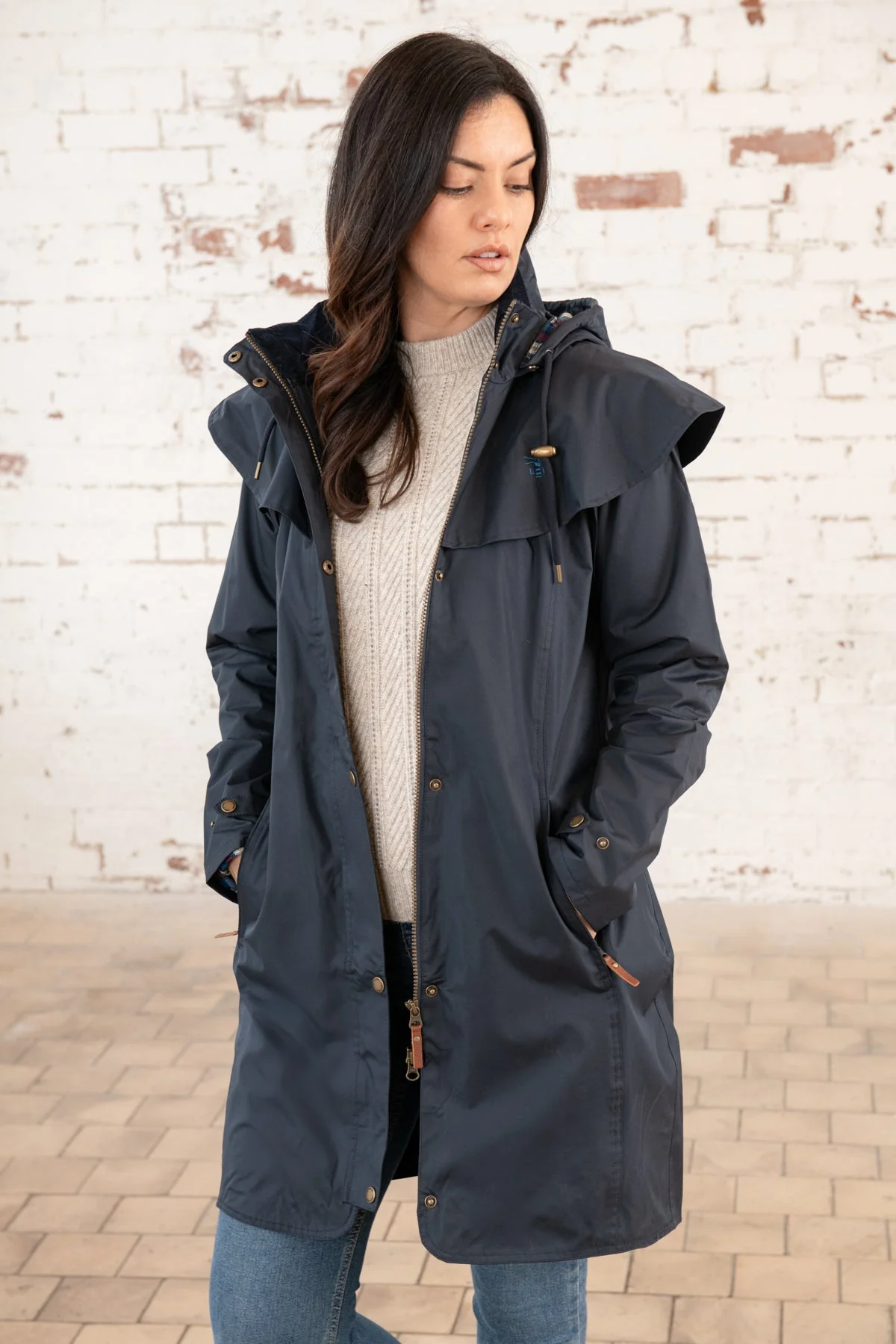 Outrider 3/4 Length Waterproof Raincoat - Nightshade - Image 9