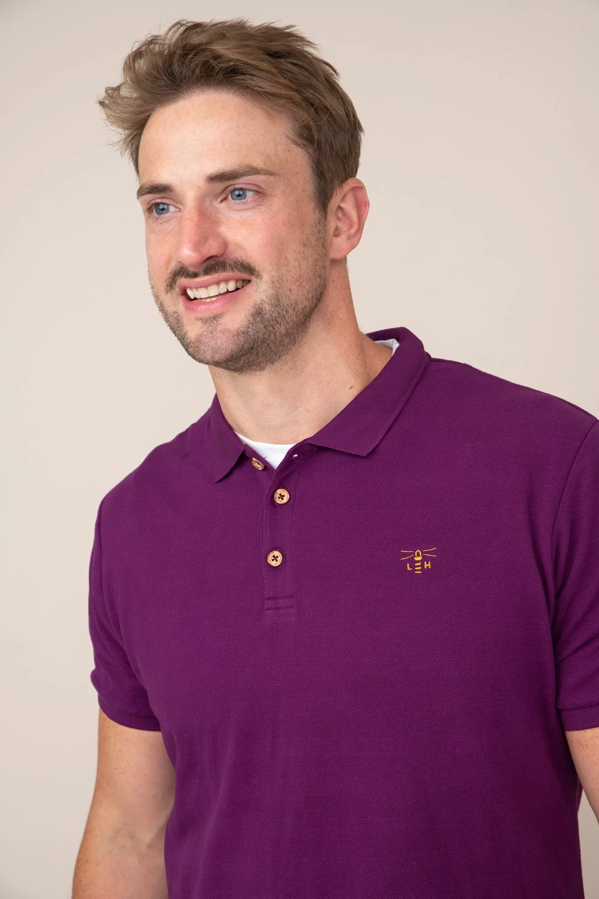 Pier Polo Shirt - Grape Pique - Image 3
