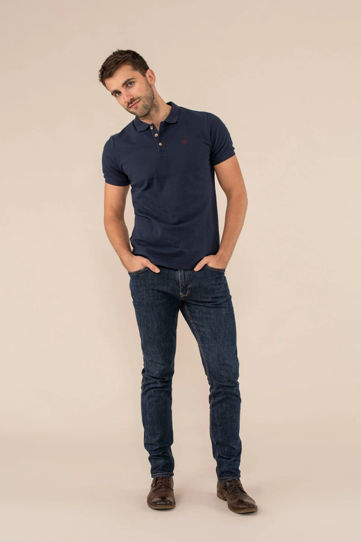 Pier Polo Shirt - Navy - Image 3