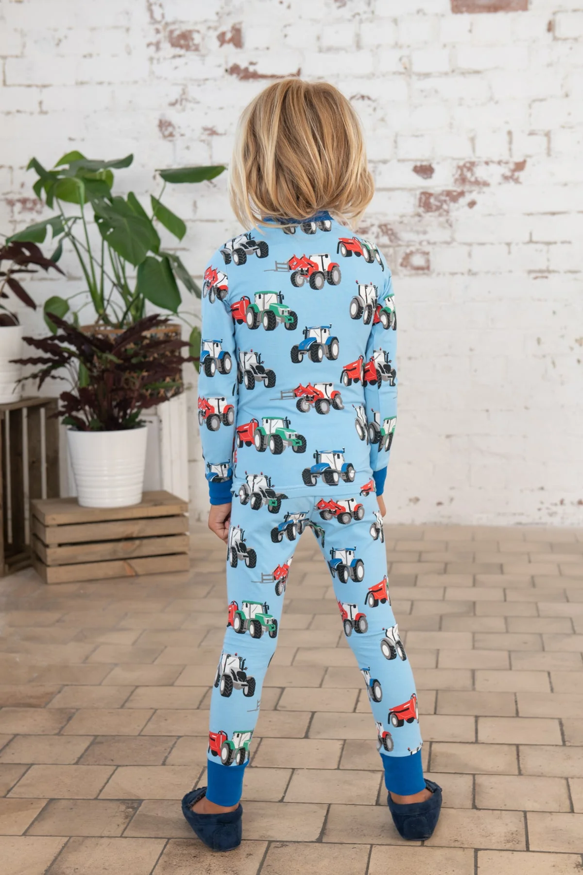 Pyjamas - Blue Tractor Print - Image 3