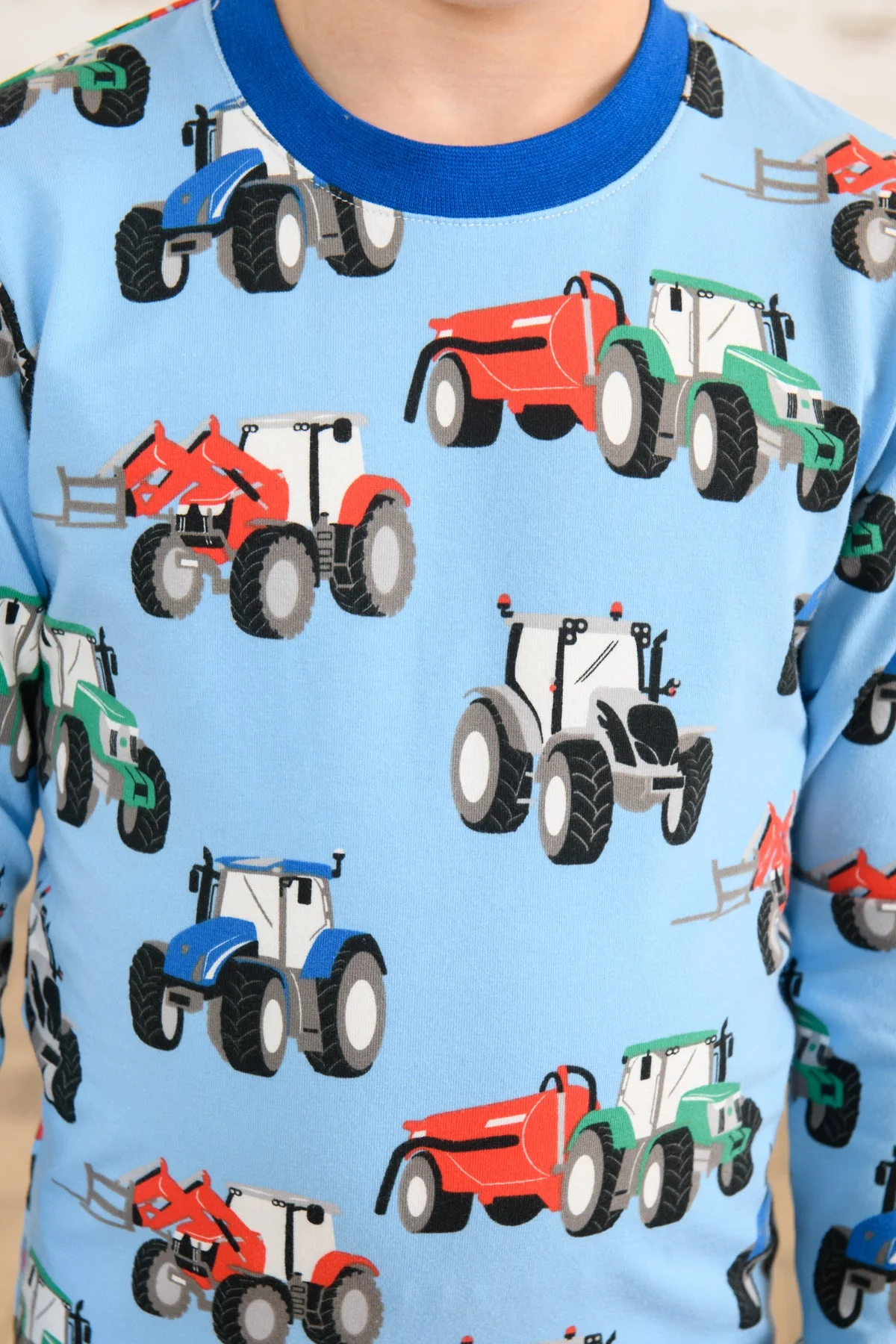 Pyjamas - Blue Tractor Print - Image 5