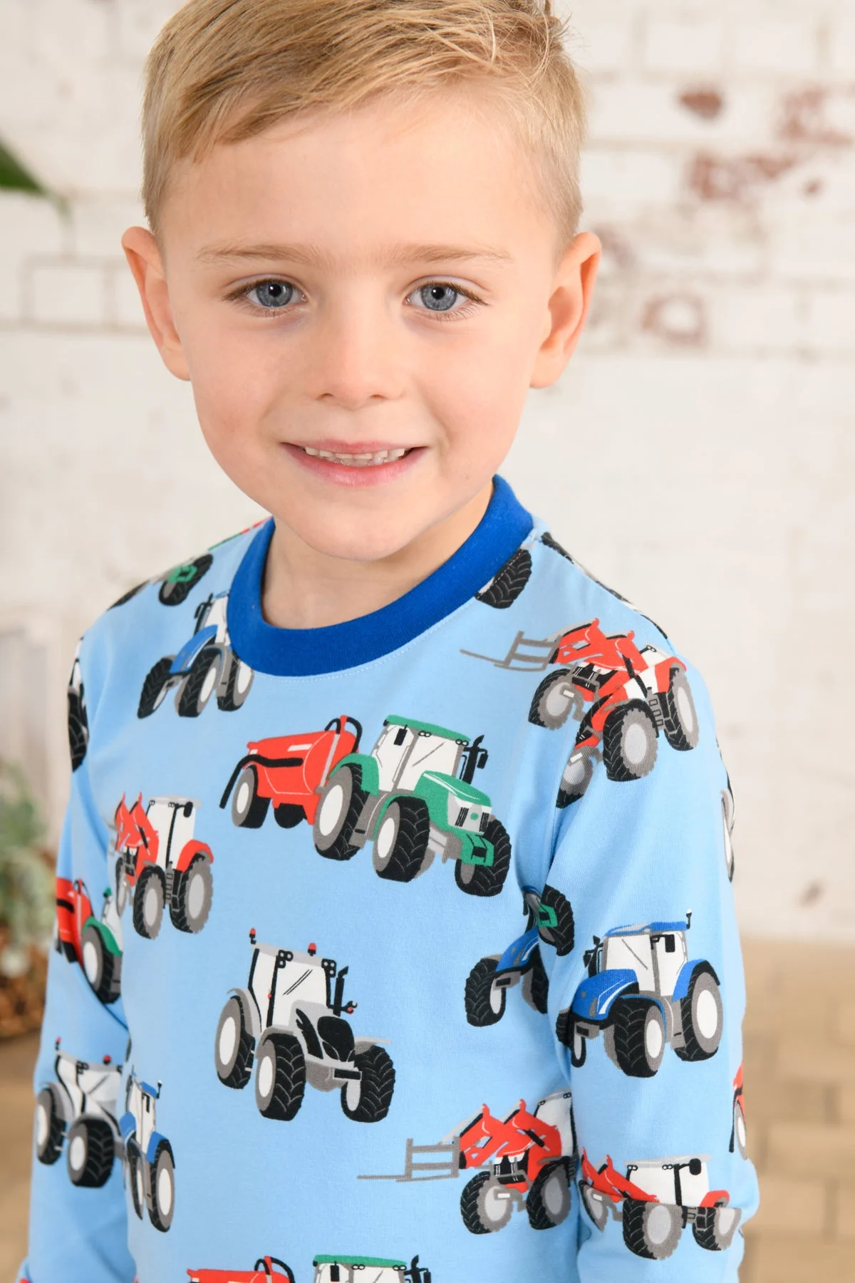 Pyjamas - Blue Tractor Print - Image 6