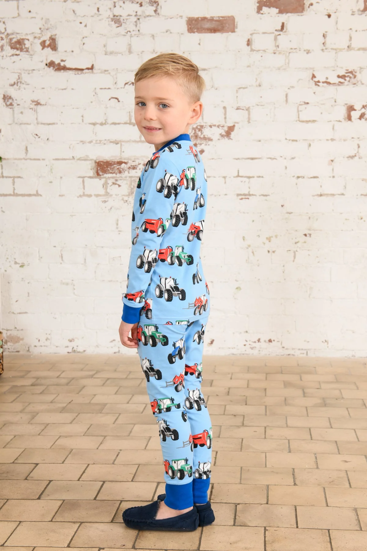 Pyjamas - Blue Tractor Print - Image 7