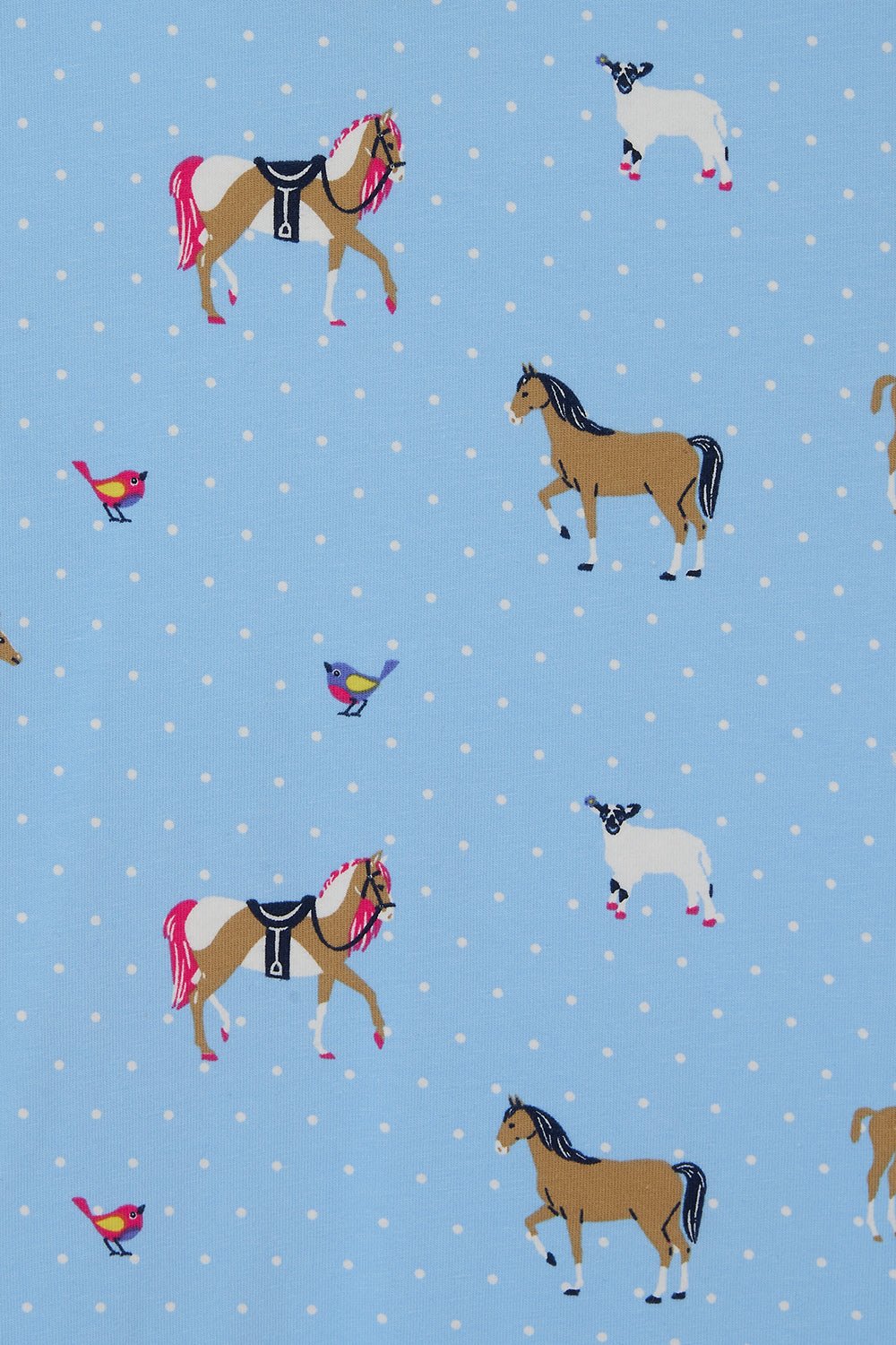 Short Sleeved Pyjamas - Blue Animal Print - Image 9