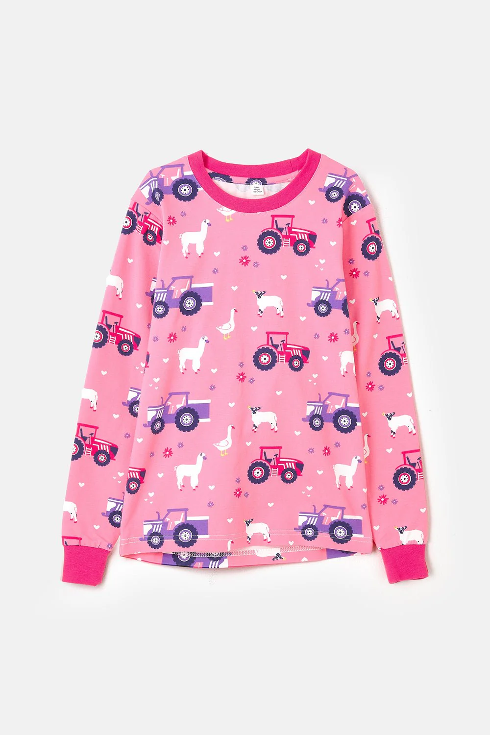 Pyjamas - Pink Purple Tractor Print - Image 5