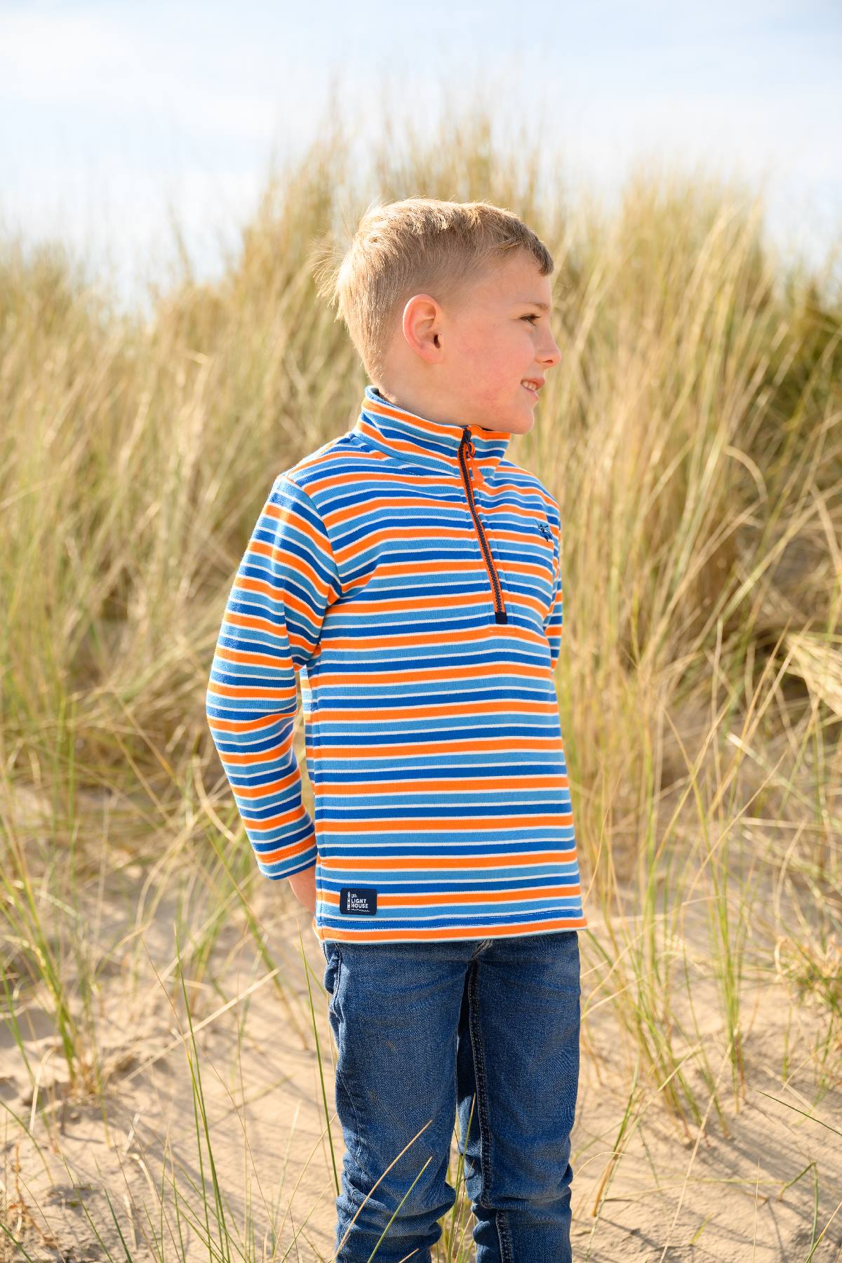 Riley Sweatshirt - Blue Orange Stripe - Image 4
