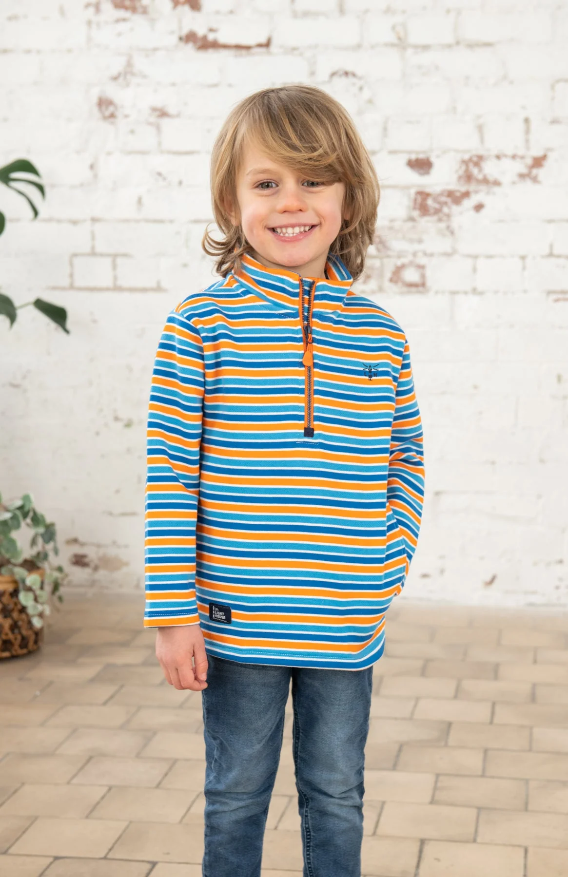 Riley Sweatshirt - Blue Orange Stripe - Image 5
