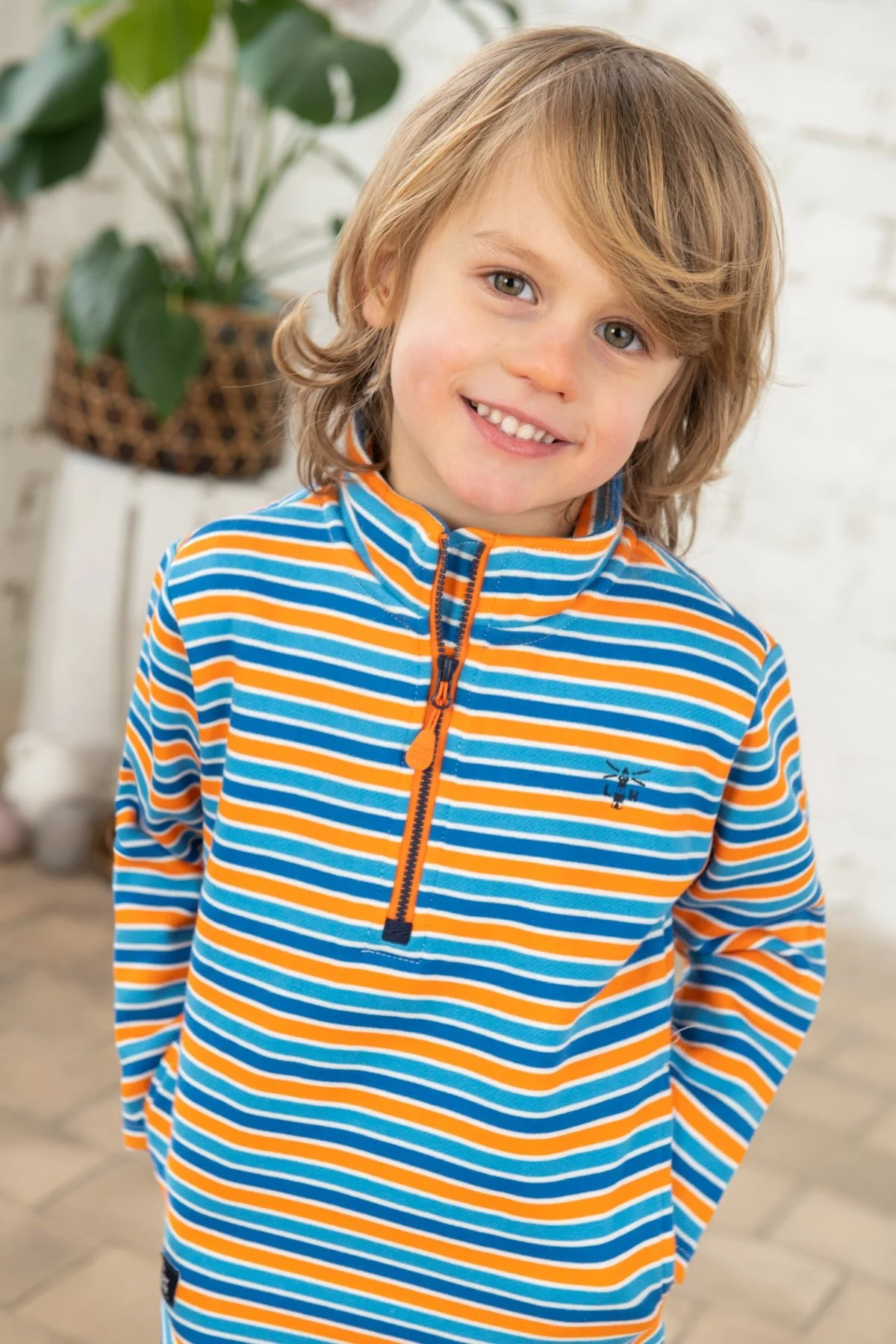 Riley Sweatshirt - Blue Orange Stripe - Image 6