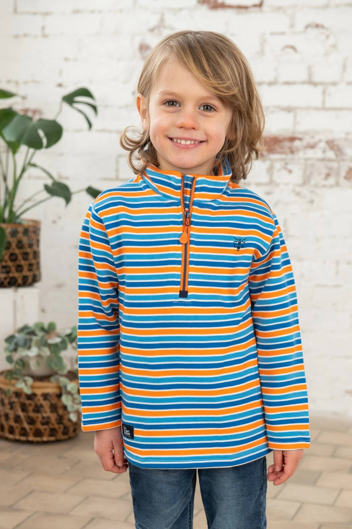 Riley Sweatshirt - Blue Orange Stripe - Image 7