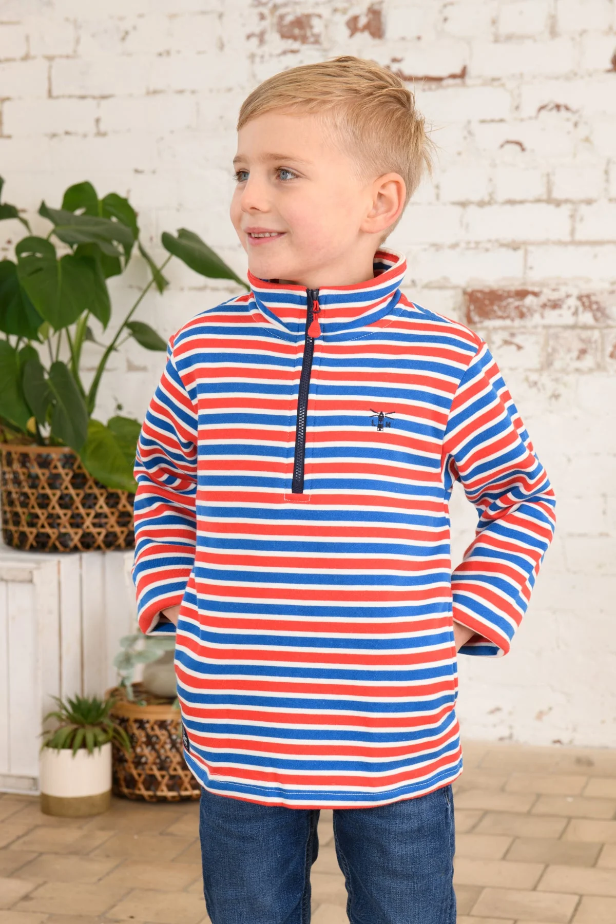 Riley Sweatshirt - Blue Red Stripe - Image 10