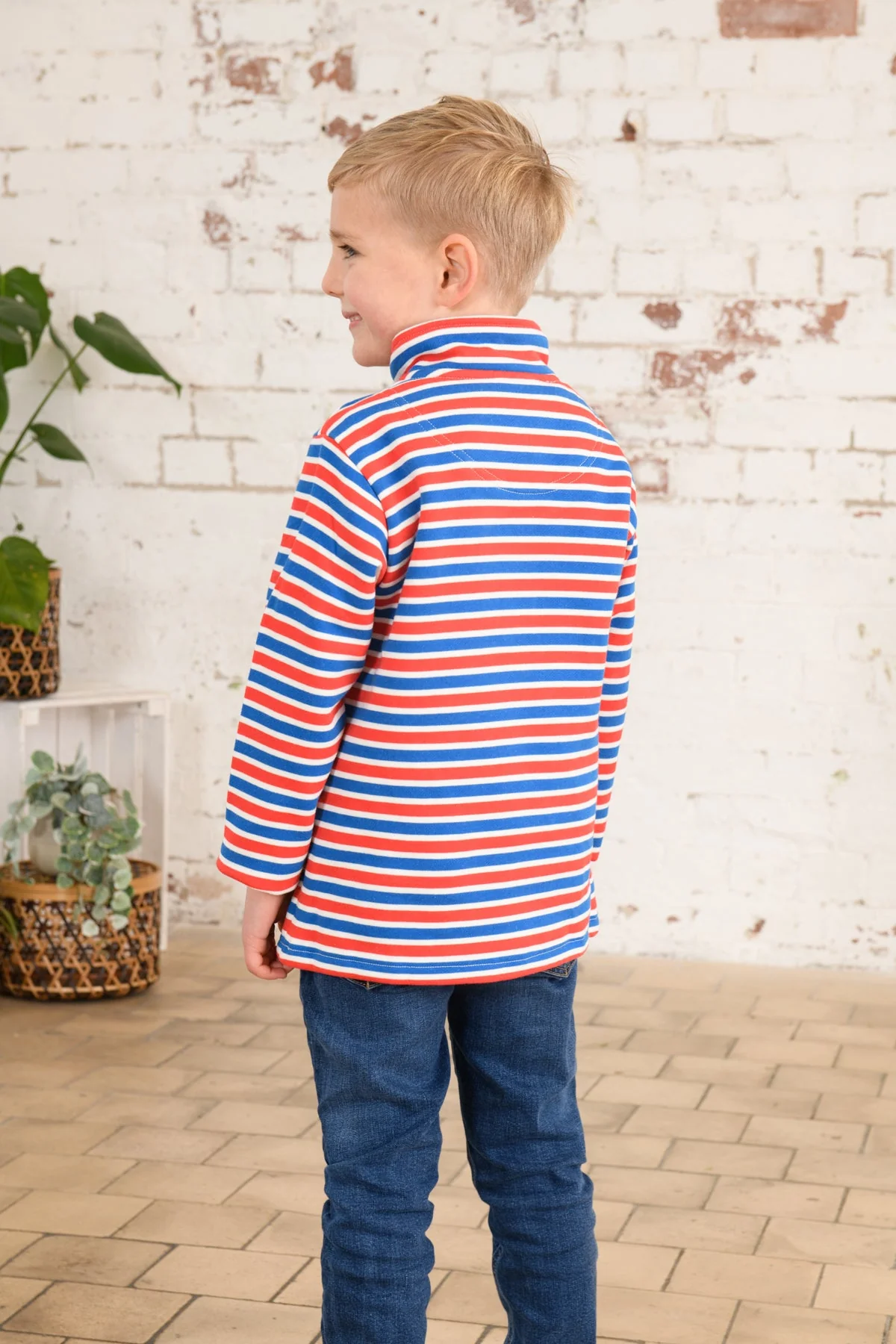 Riley Sweatshirt - Blue Red Stripe - Image 11