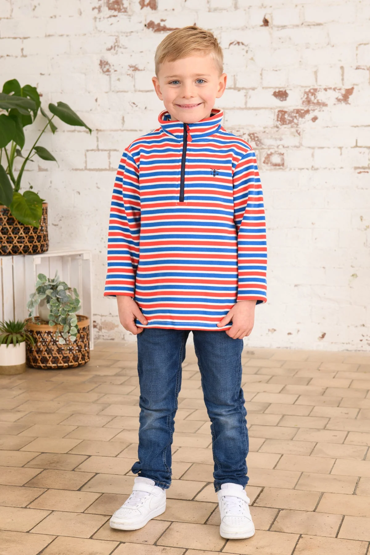 Riley Sweatshirt - Blue Red Stripe - Image 3