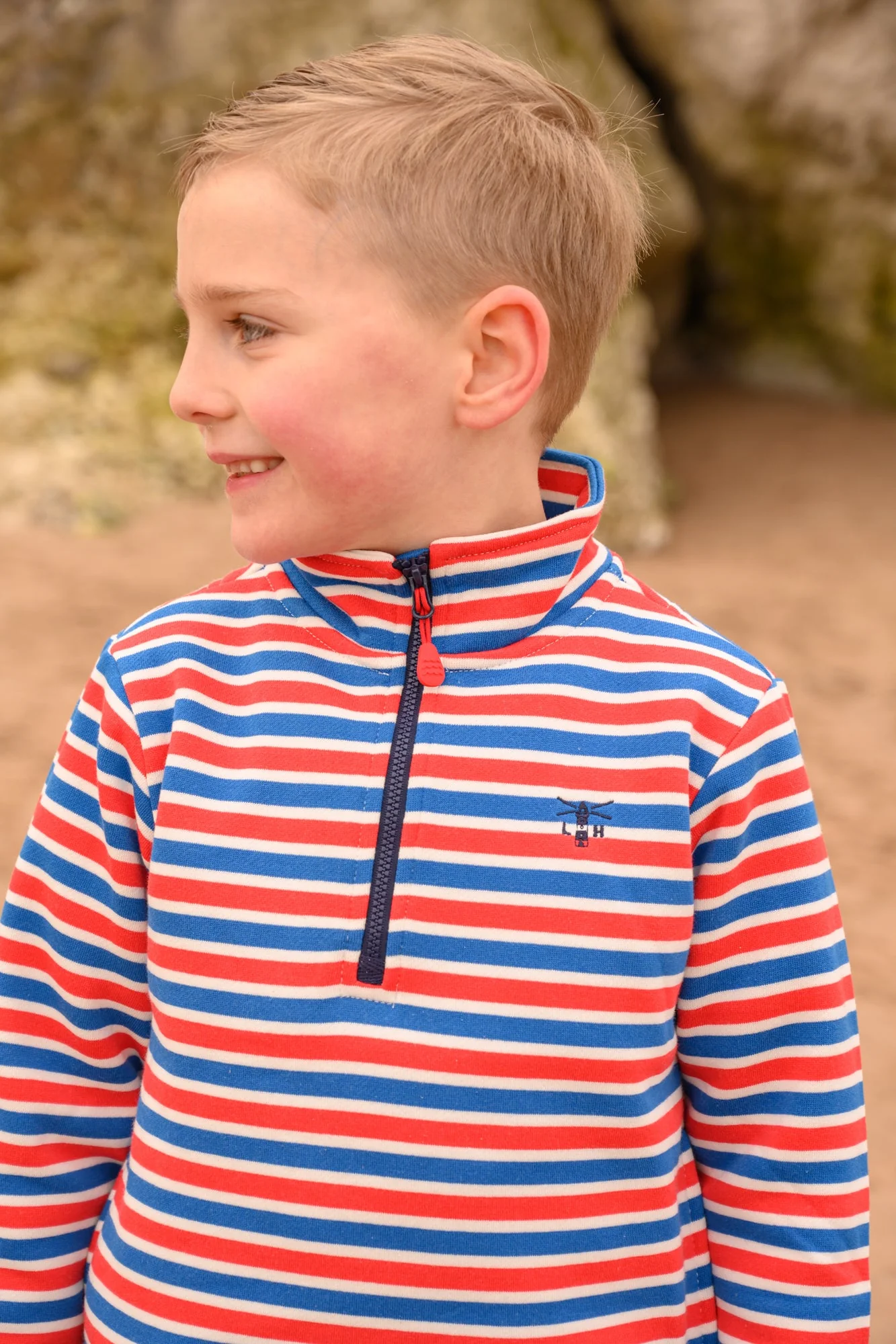 Riley Sweatshirt - Blue Red Stripe - Image 5
