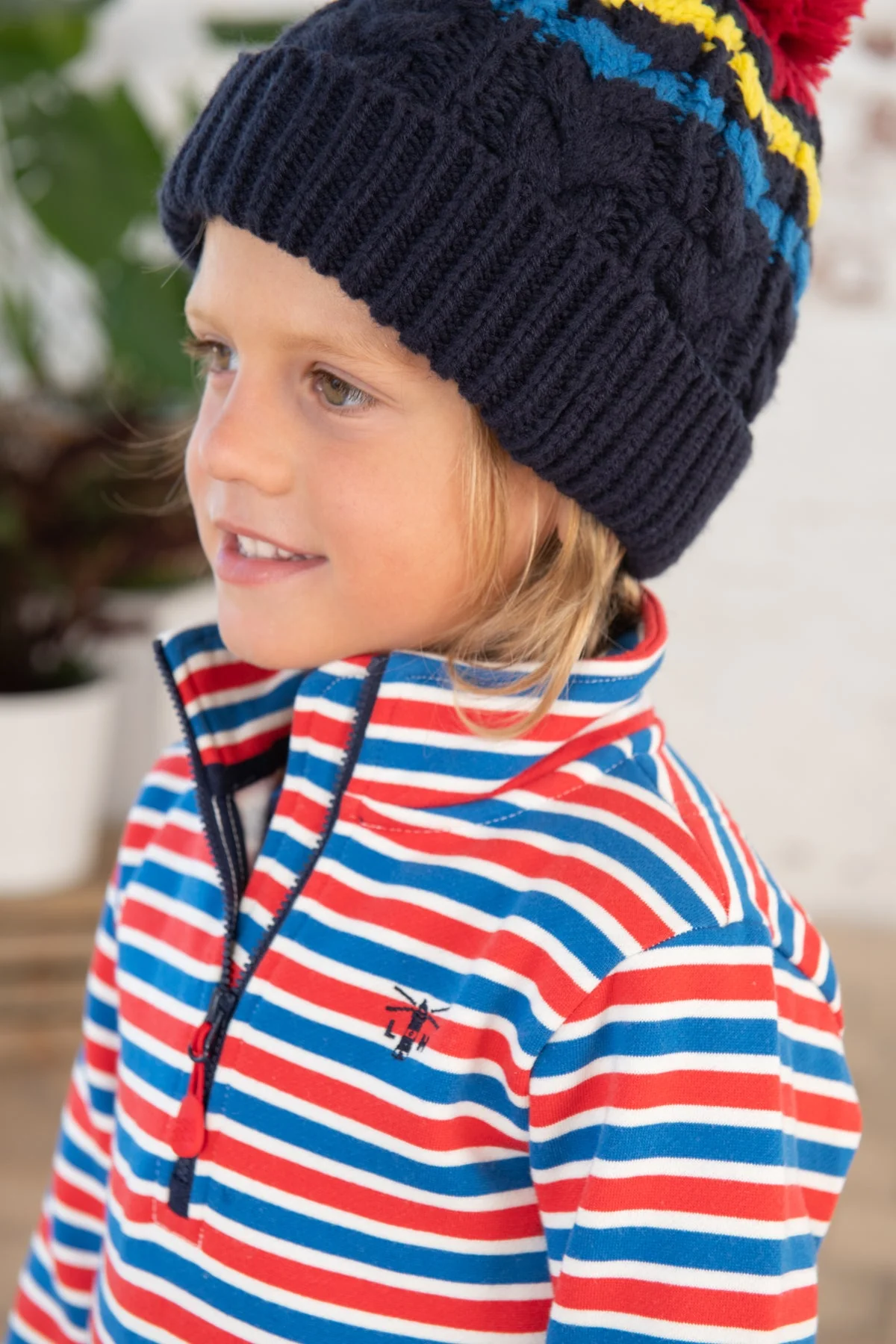 Riley Sweatshirt - Blue Red Stripe - Image 8