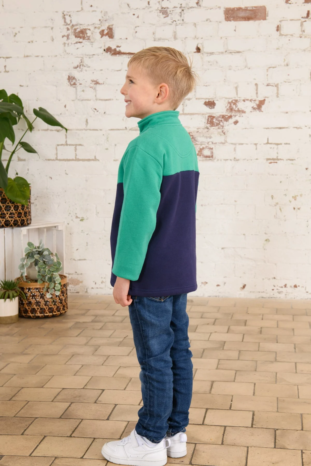 Riley Sweatshirt - Peagreen Navy - Image 4