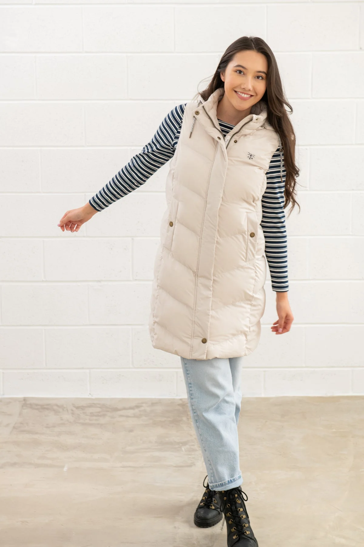 Savannah Long Gilet - Irish Cream - Image 9