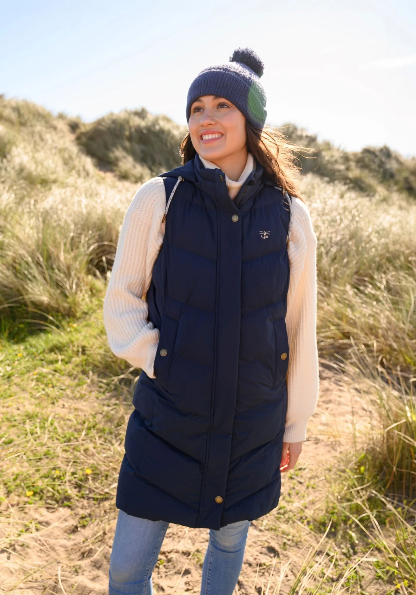 Savannah Long Gilet - Navy - Image 10