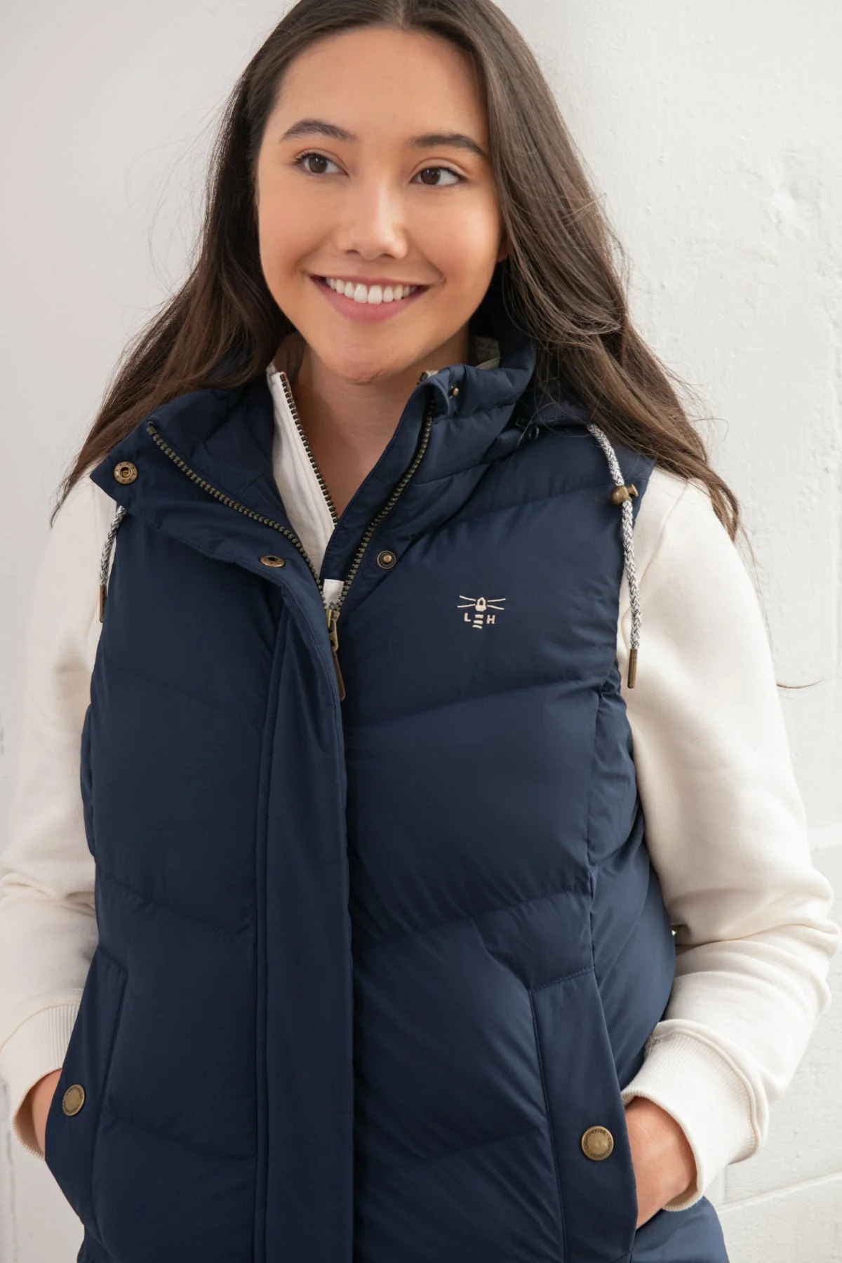 Savannah Long Gilet - Navy - Image 2