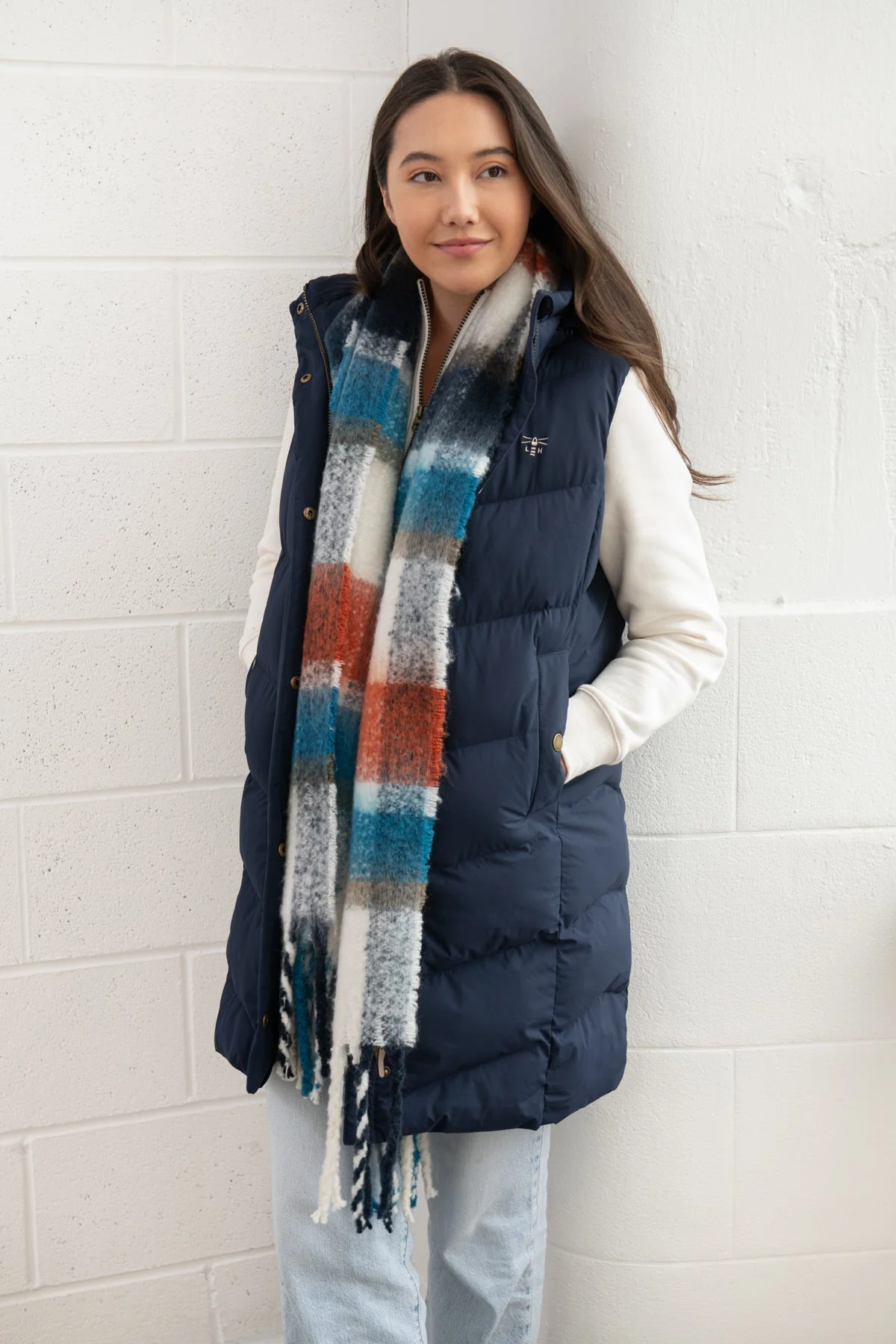 Savannah Long Gilet - Navy - Image 6