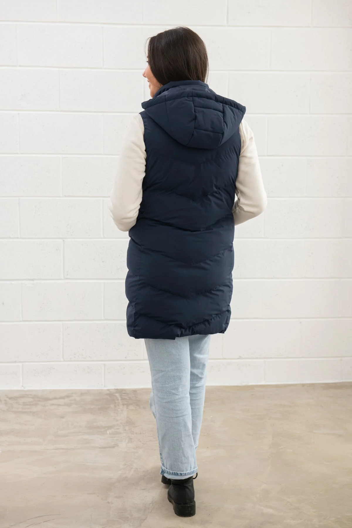 Savannah Long Gilet - Navy - Image 8