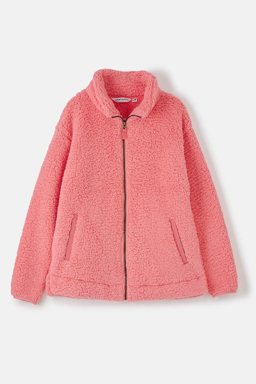 Seashell Full Zip Sherpa Fleece - Sugar Coral - Image 5