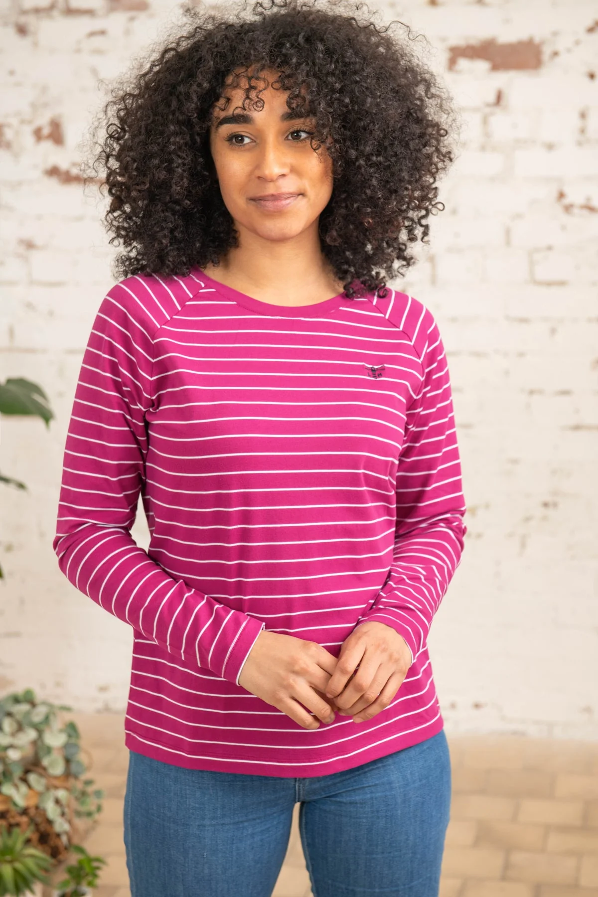 Seashore Long Sleeved Top - Deep Raspberry - Image 4