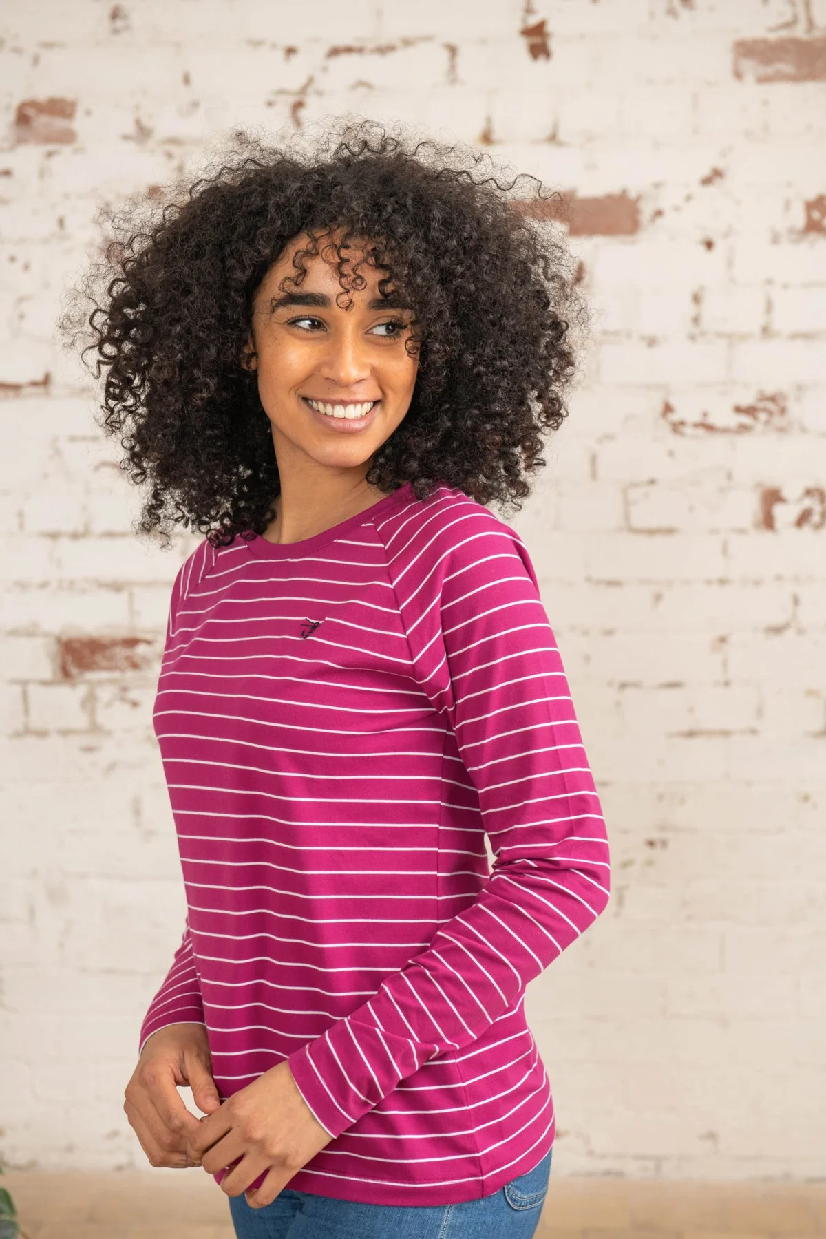 Seashore Long Sleeved Top - Deep Raspberry - Image 5
