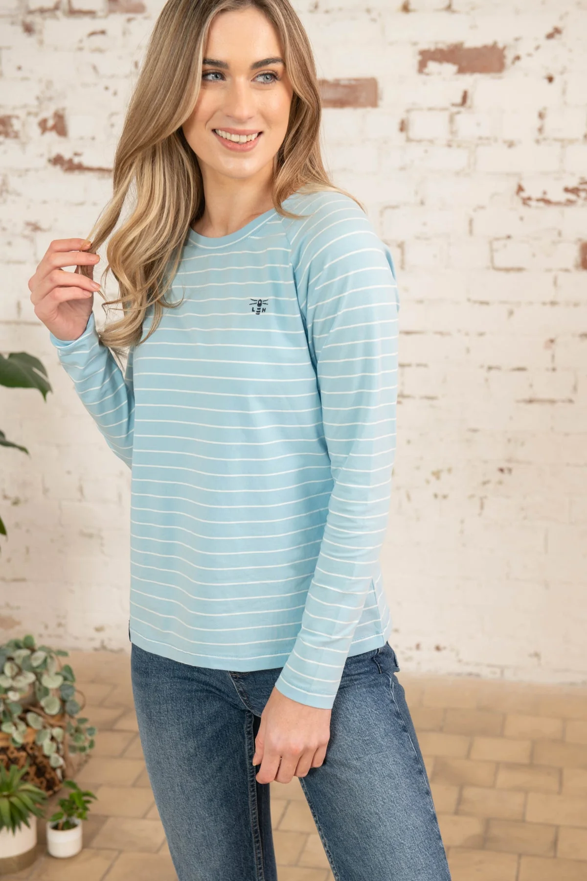 Seashore Long Sleeved Top - Pale Blue - Image 9