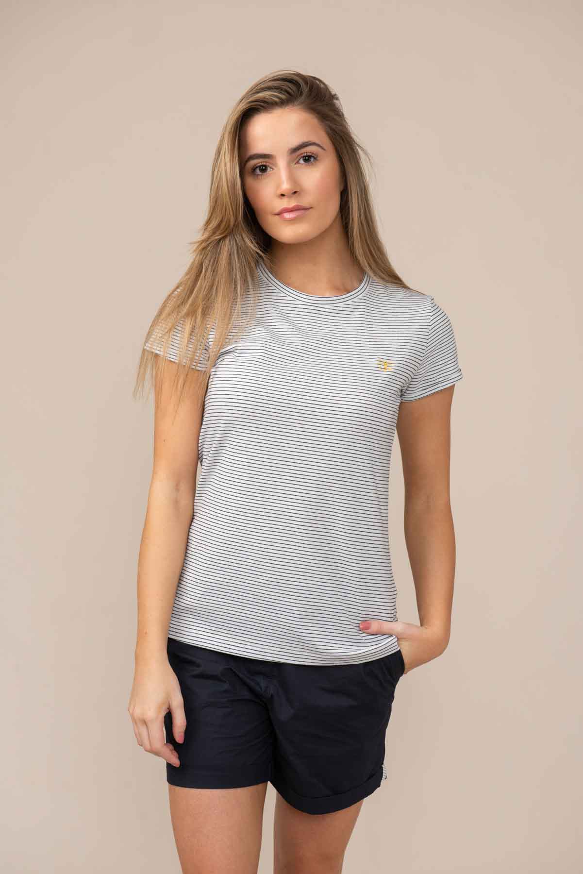 Seashore T Shirt - Cloud Midnight Stripe - Image 4