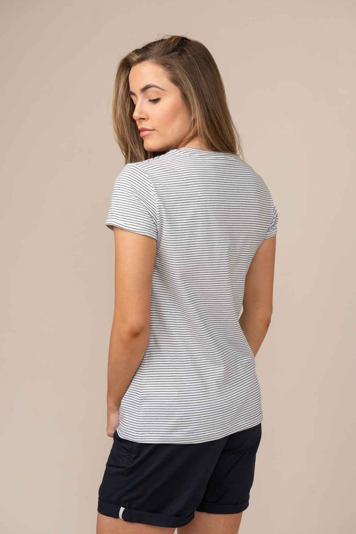 Seashore T Shirt - Cloud Midnight Stripe - Image 8