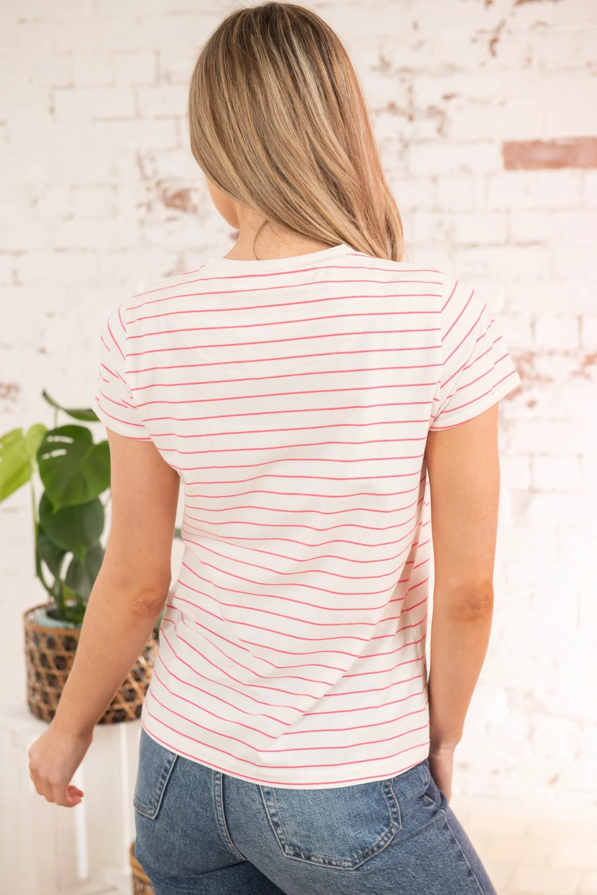 Seashore T Shirt - Cloud Pink Stripe - Image 5