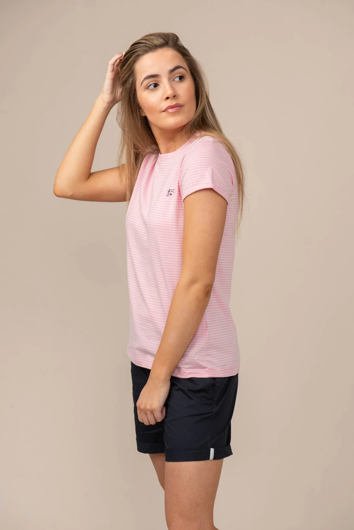 Seashore T Shirt - Rose Pink Stripe - Image 2