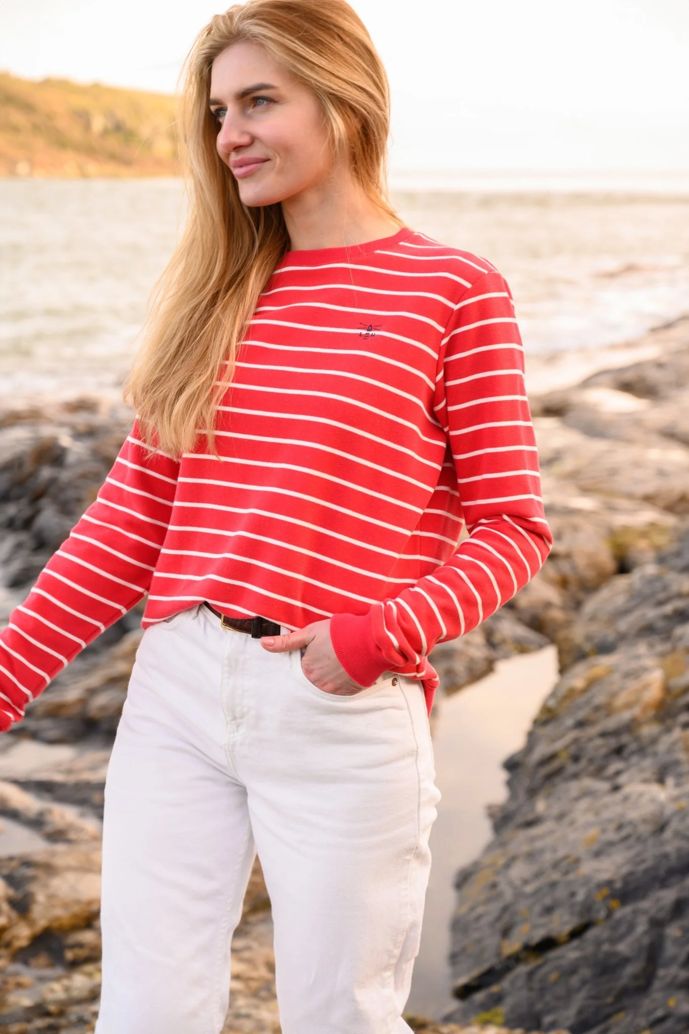 Seaside Jersey - Poppy Stripe - Image 9