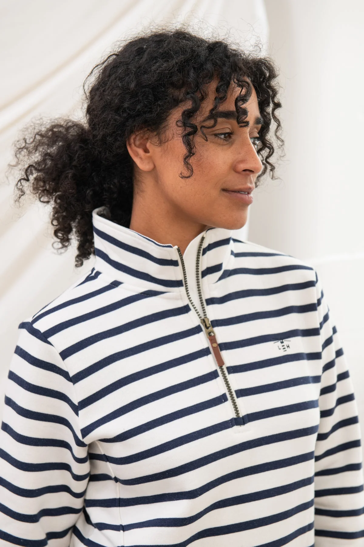 Shore Sweatshirt - Cloud Navy Stripe - Image 2