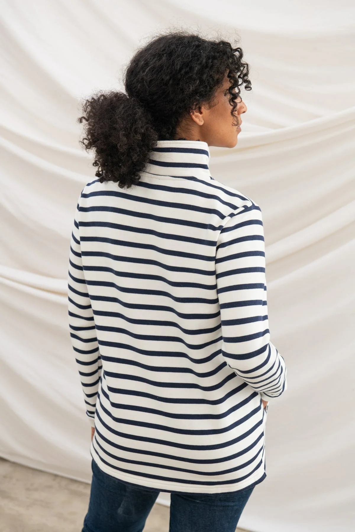 Shore Sweatshirt - Cloud Navy Stripe - Image 7