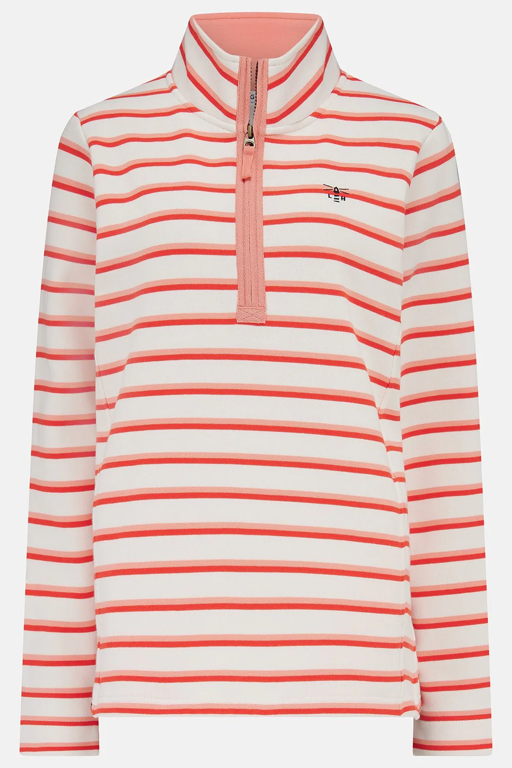 Shore Sweatshirt - Coral Poppy Stripe - Image 2