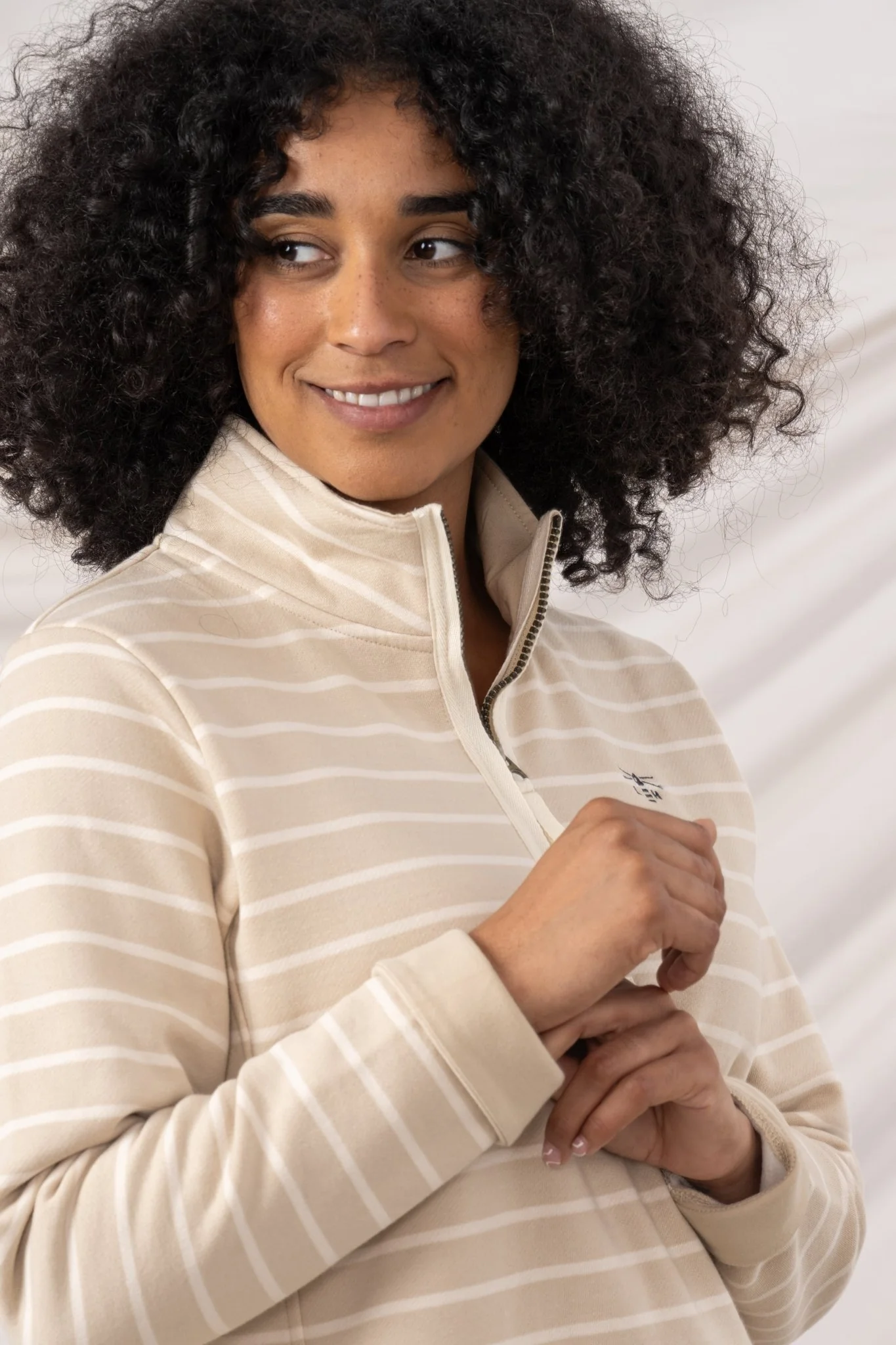 Shore Sweatshirt - Cream Stripe - Image 4