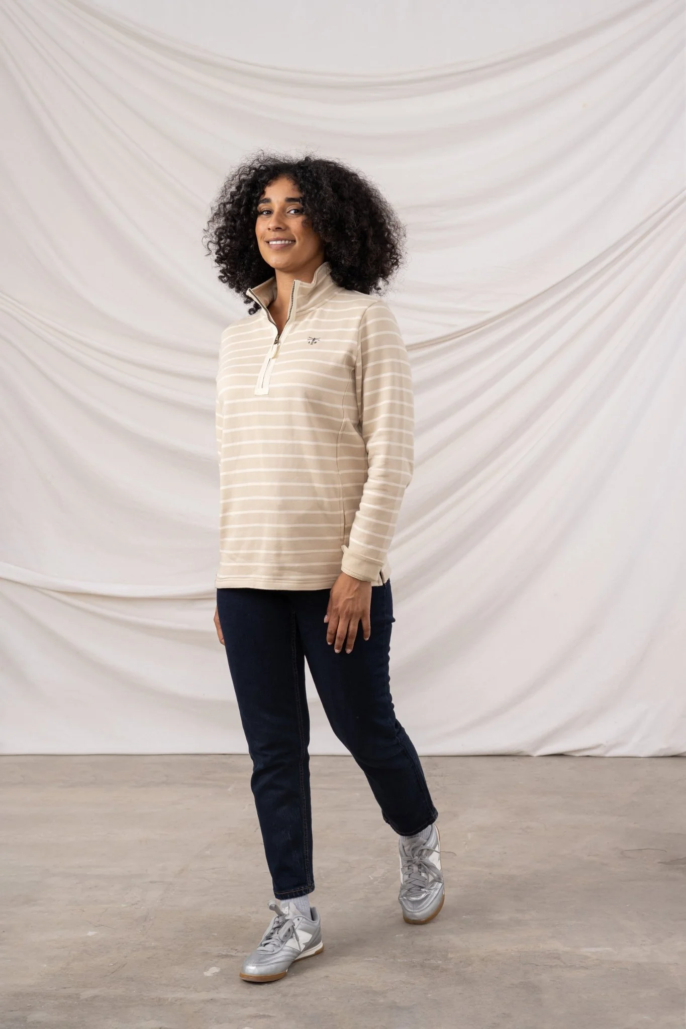 Shore Sweatshirt - Cream Stripe - Image 5