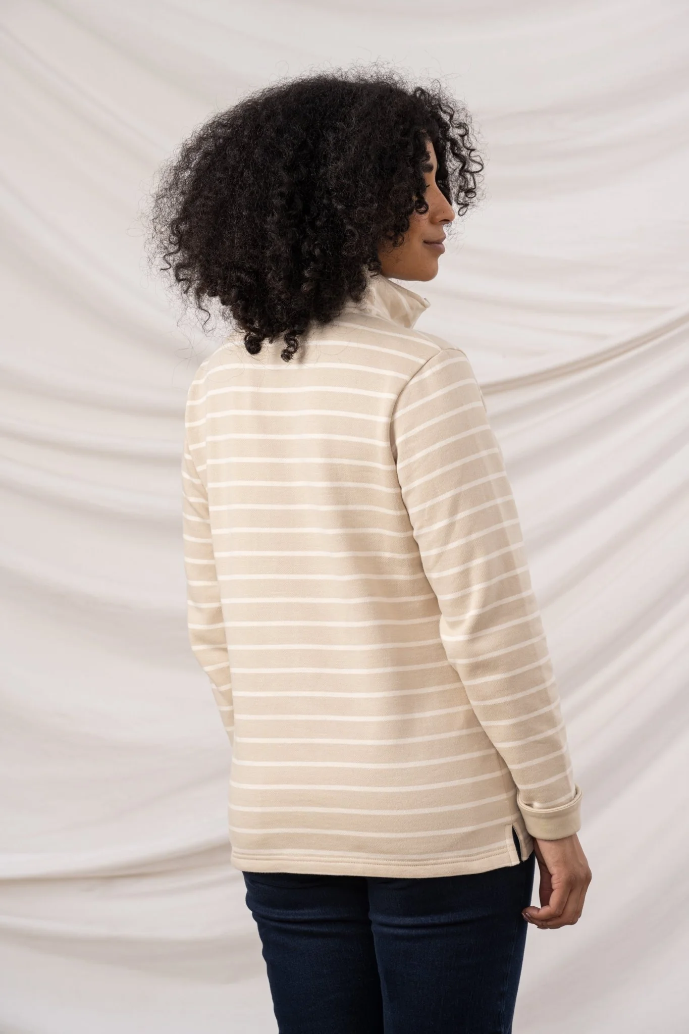 Shore Sweatshirt - Cream Stripe - Image 6