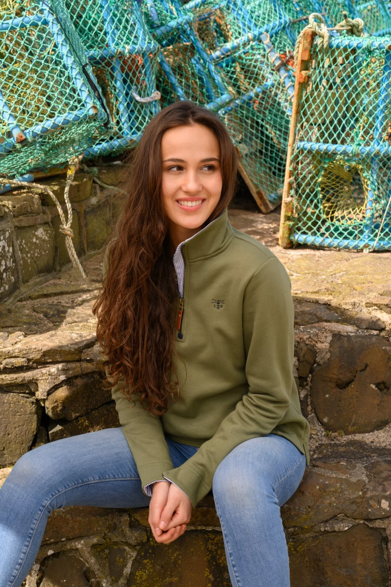 Shore Sweatshirt - Olive - Image 8