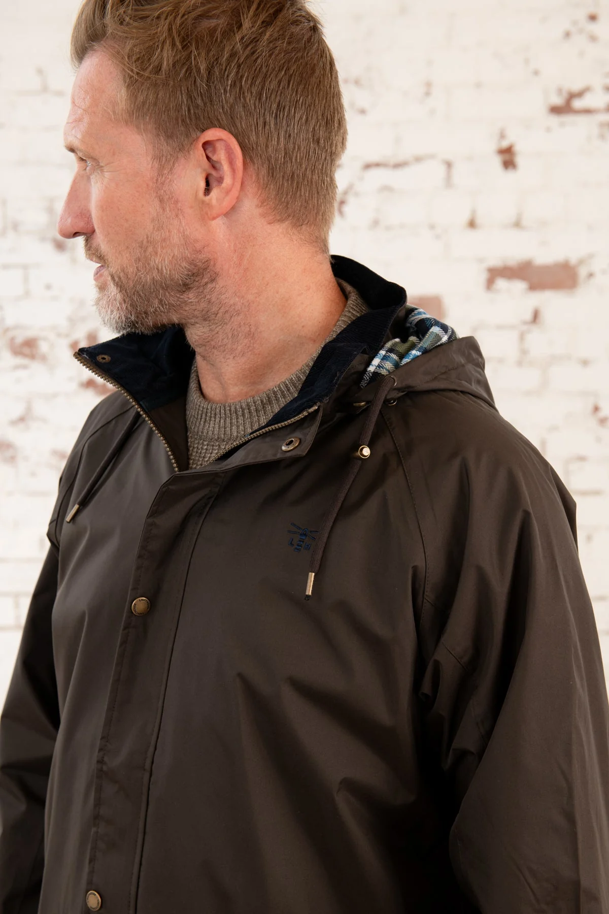Stockman Full Length Rain Coat - Chocolate - Image 11