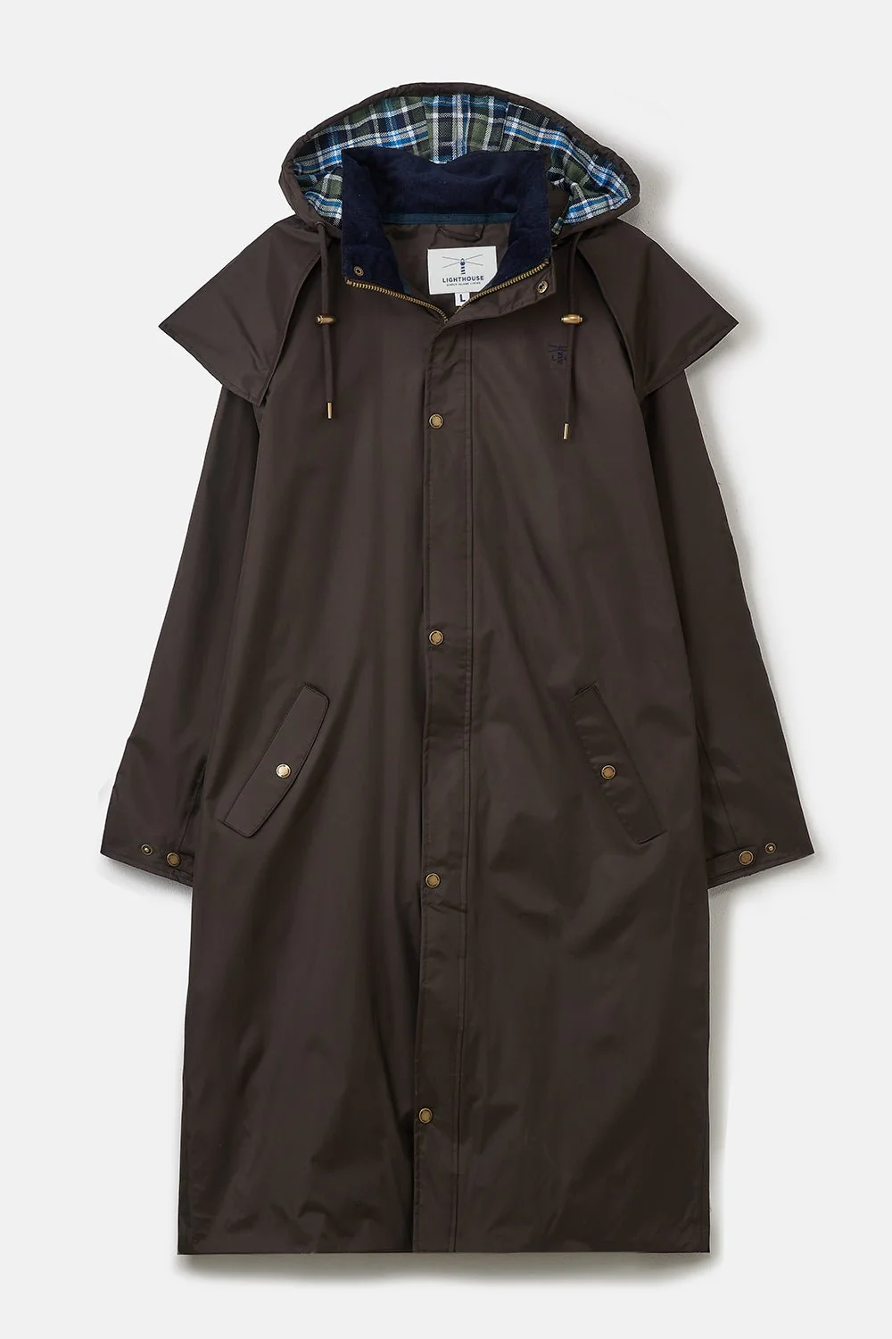 Stockman Full Length Rain Coat - Chocolate - Image 2