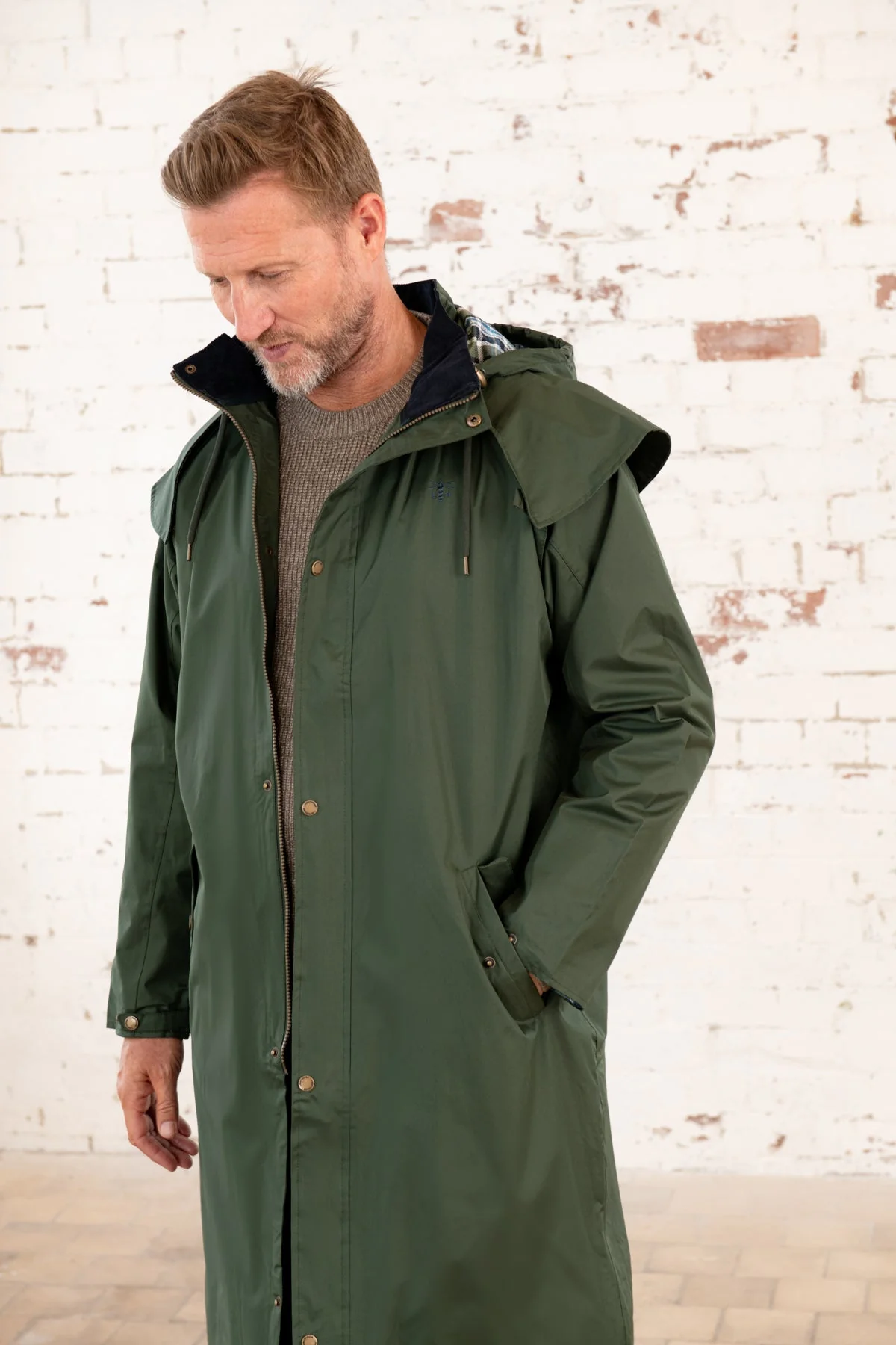 Stockman Full Length Rain Coat - Duffel - Image 3