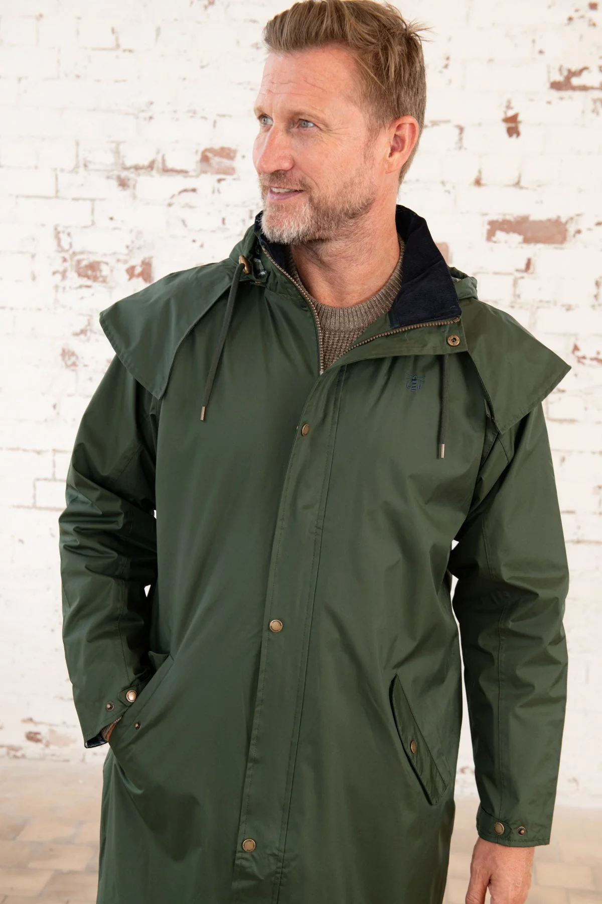 Stockman Full Length Rain Coat - Duffel - Image 9