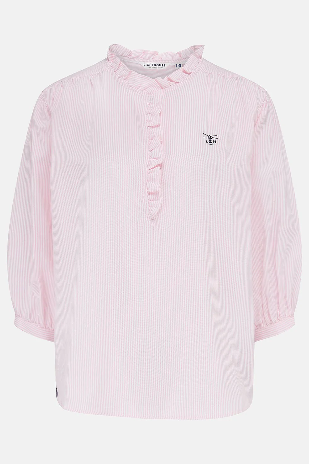 Thea Cotton Blouse - Pink Stripe - Image 2